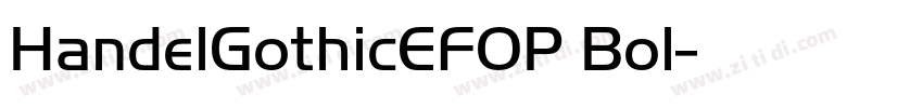 HandelGothicEFOP Bol字体转换
